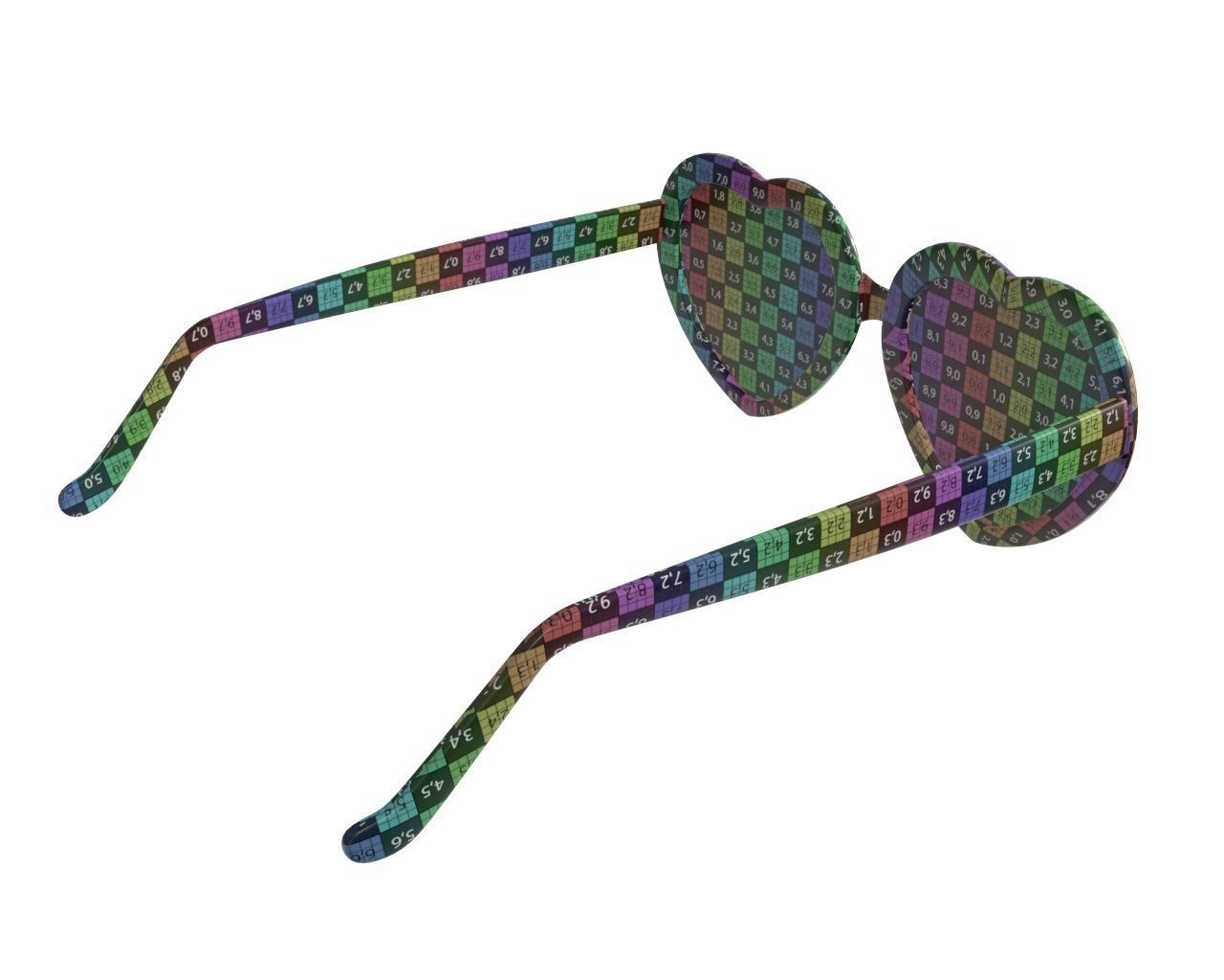 Heart shaped sun glasses 3D model_10
