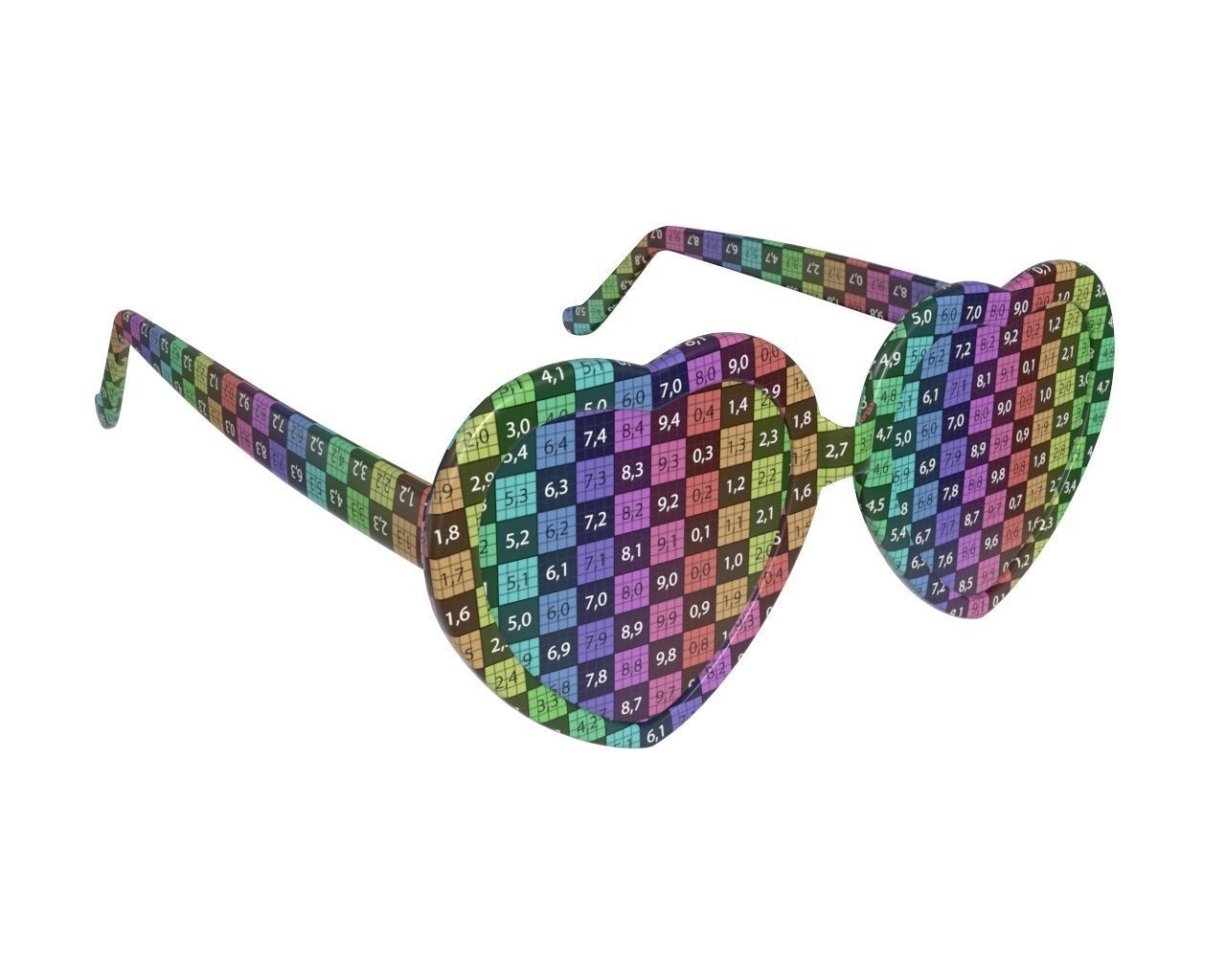 Heart shaped sun glasses 3D model_9