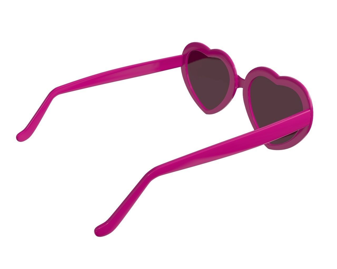 Heart shaped sun glasses 3D model_2