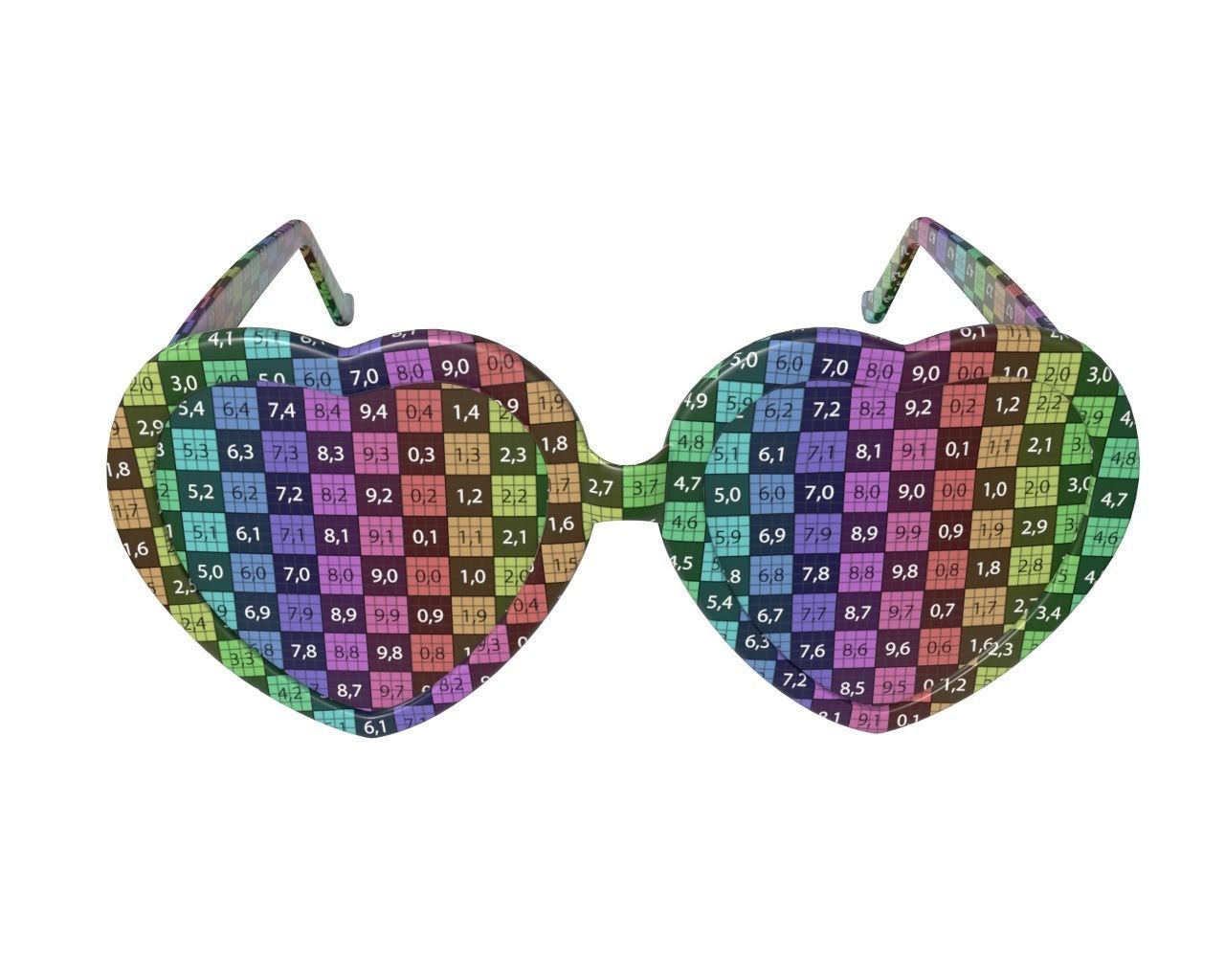 Heart shaped sun glasses 3D model_12