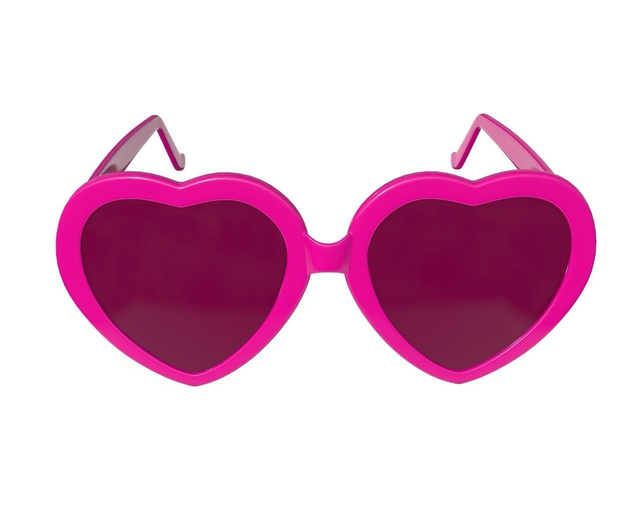 Heart shaped sun glasses 3D model_4