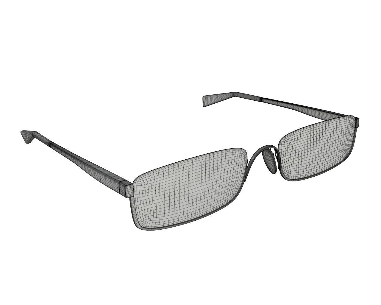 Modern glasses 3D model_5