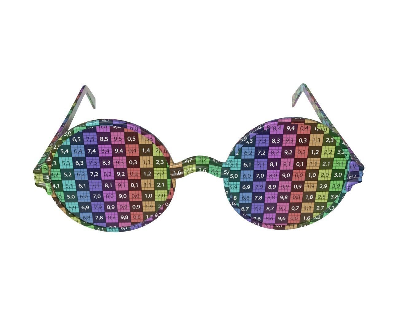 Round glasses 3D model_12