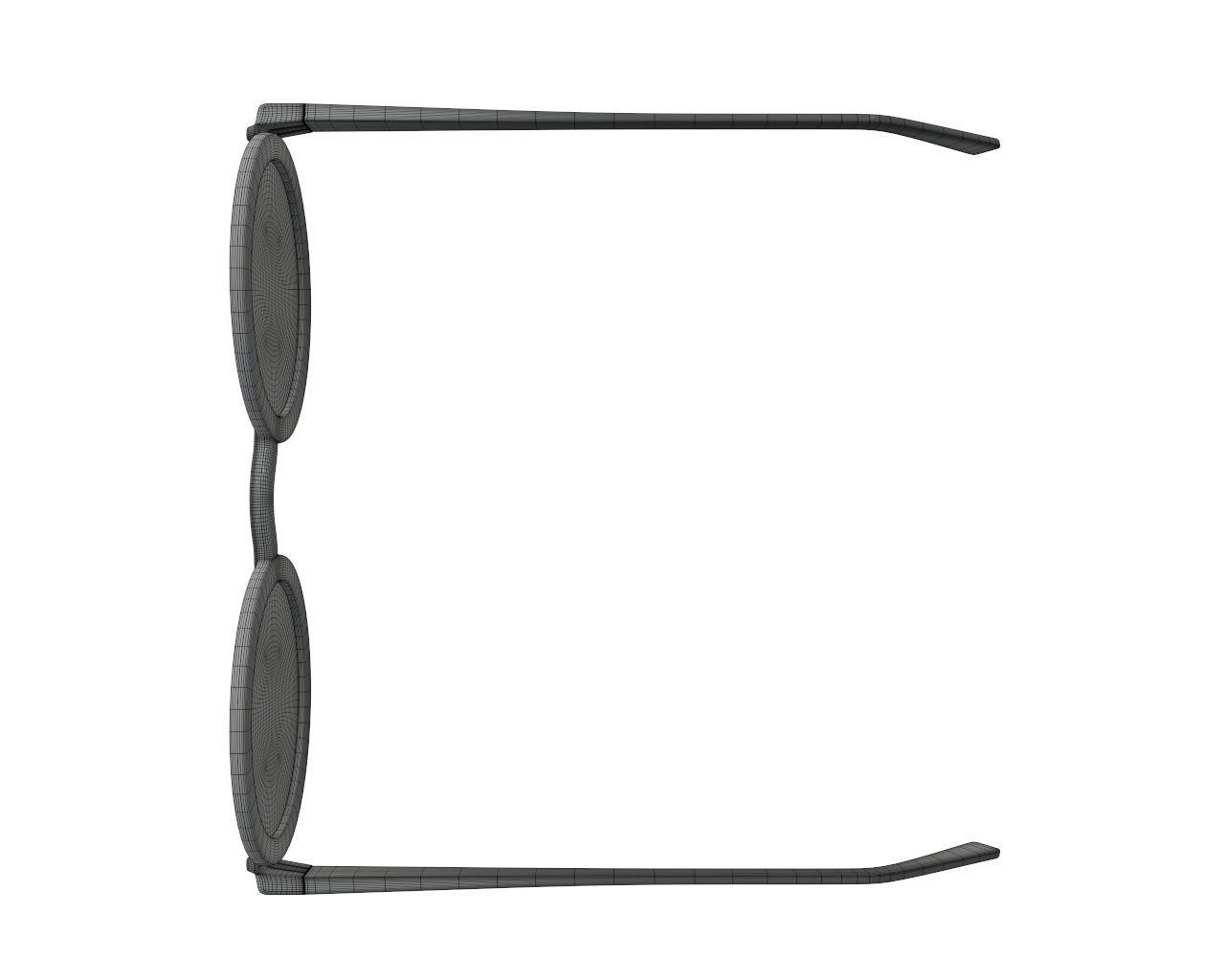 Round glasses 3D model_7