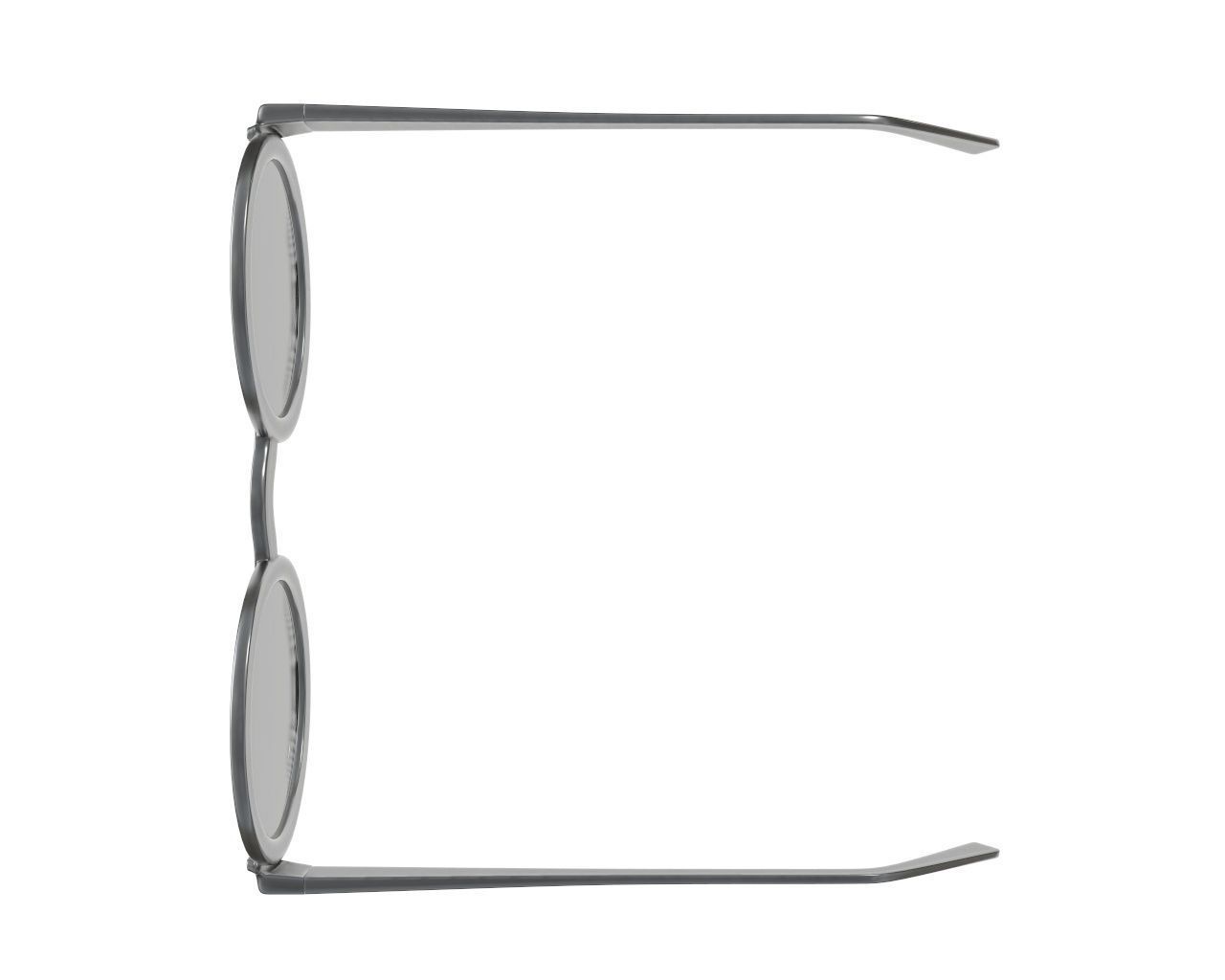 Round glasses 3D model_3