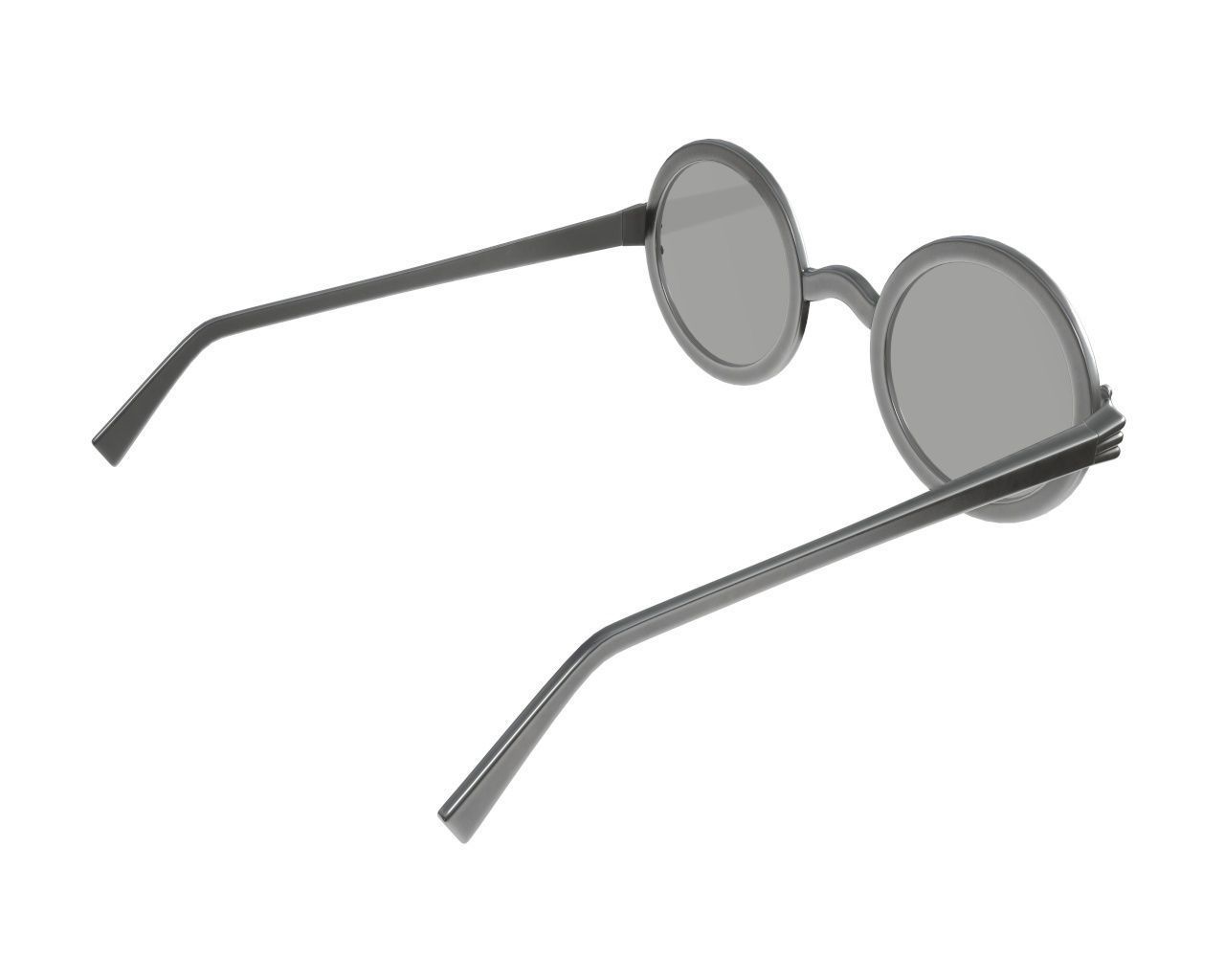 Round glasses 3D model_2