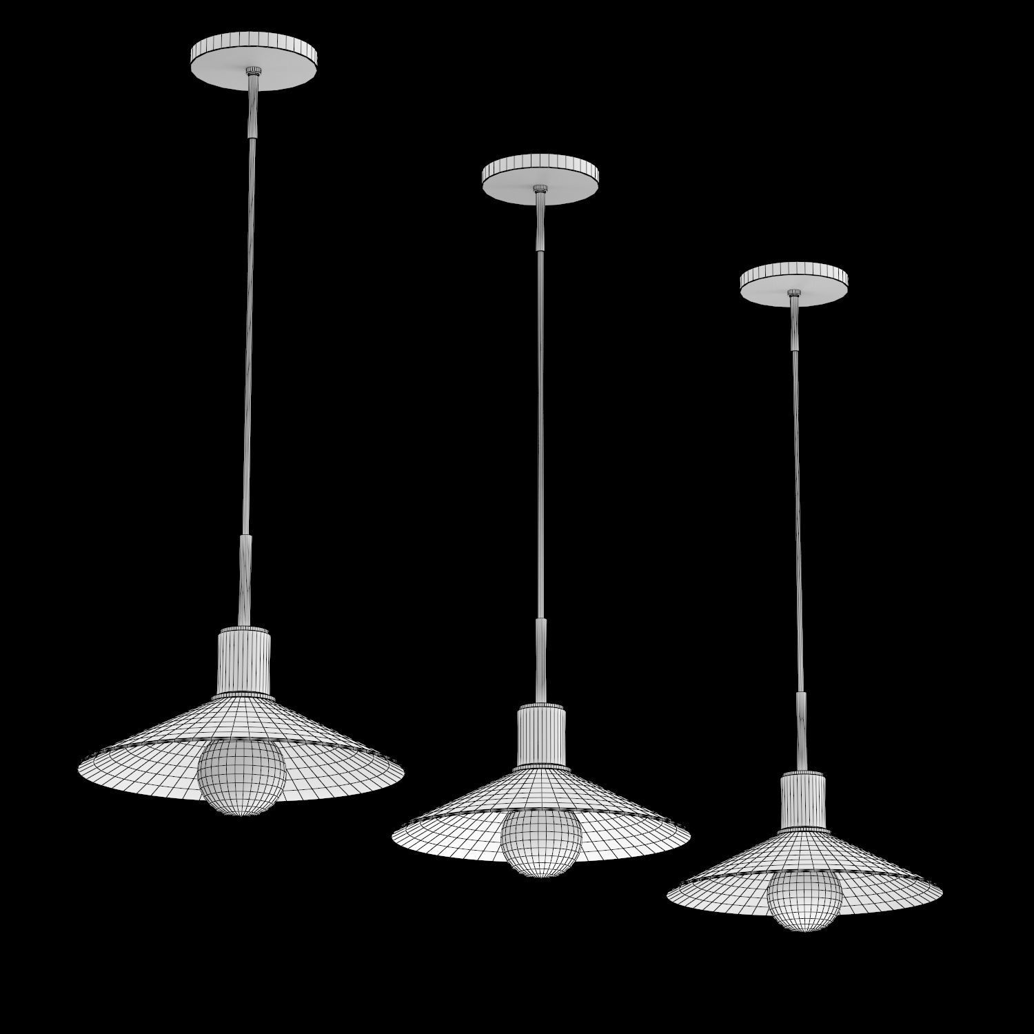 UTILITAIRE SLOPE GLASS SHADE PENDANT 3D model_5