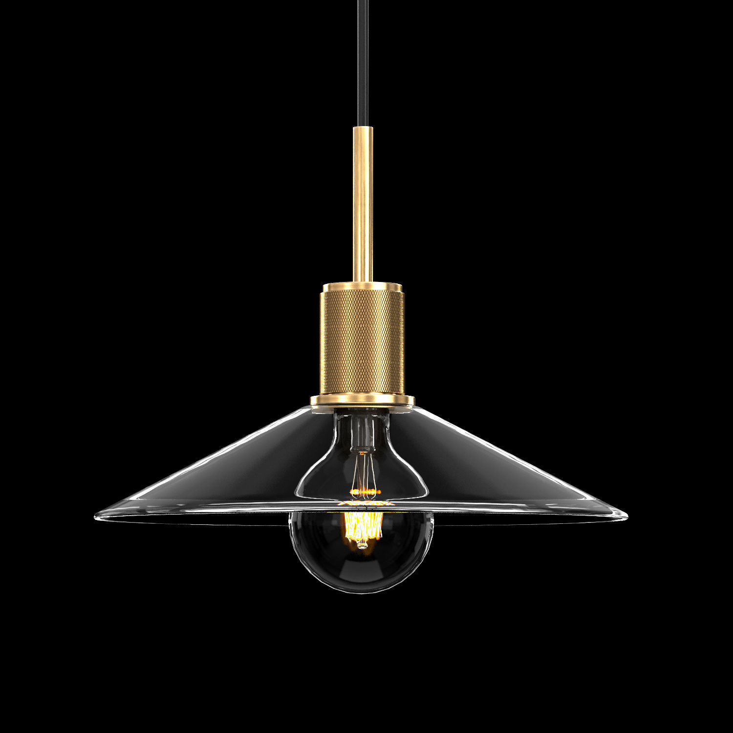 UTILITAIRE SLOPE GLASS SHADE PENDANT 3D model_2