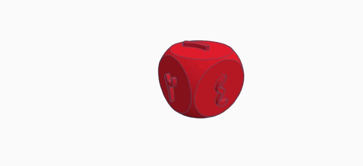 Arabic Dice 3D print model_2