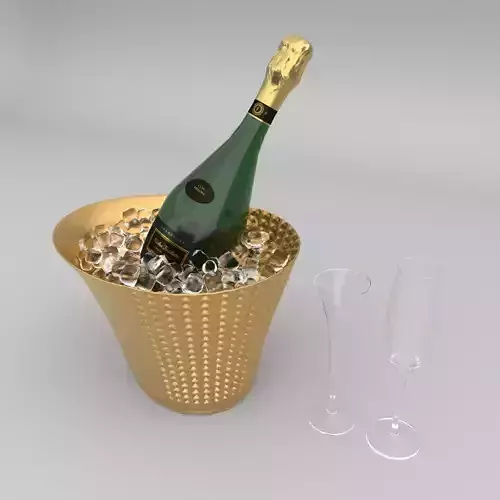 Nicolas Feuillatte Cuve Special Champage Bottle 3D model