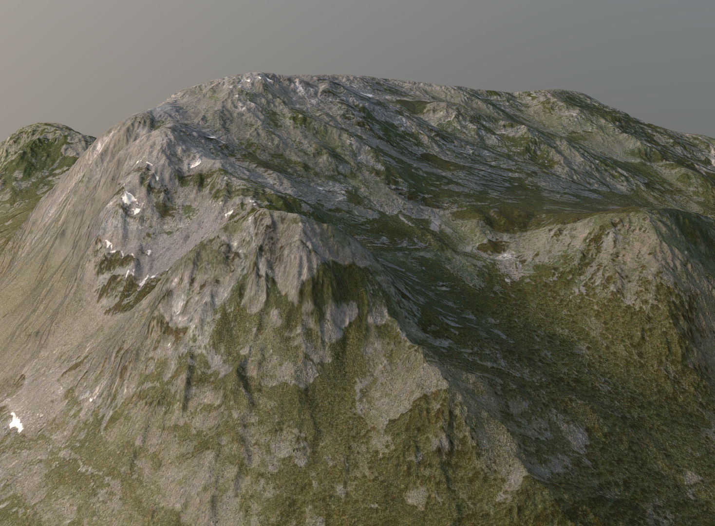 Corse Mountain - Terrain Landscape Low-poly 3D model_3