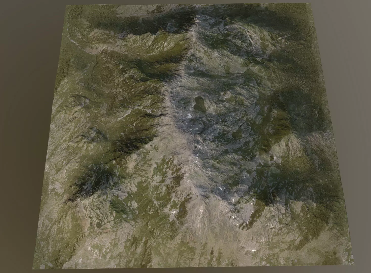 Corse Mountain - Terrain Landscape Low-poly 3D model_0
