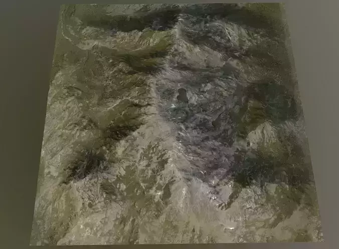 Corse Mountain - Terrain Landscape Low-poly 3D model