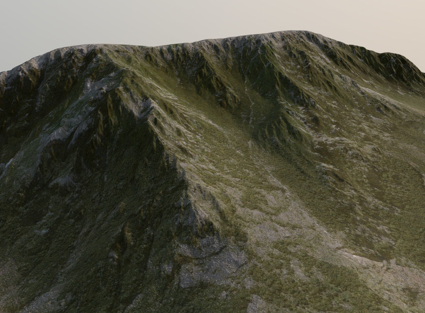 Corse Mountain - Terrain Landscape Low-poly 3D model_1