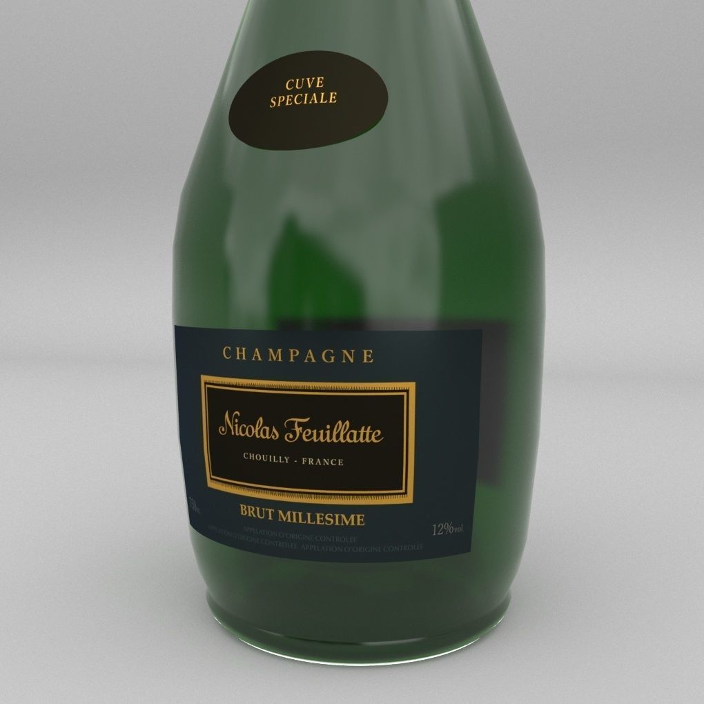 Nicolas Feuillatte All Champagne Bottles and Packages Pack 3D Model Collection_18