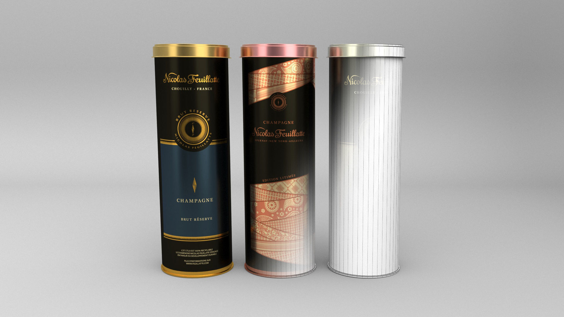 Nicolas Feuillatte All Champagne Bottles and Packages Pack 3D Model Collection_39