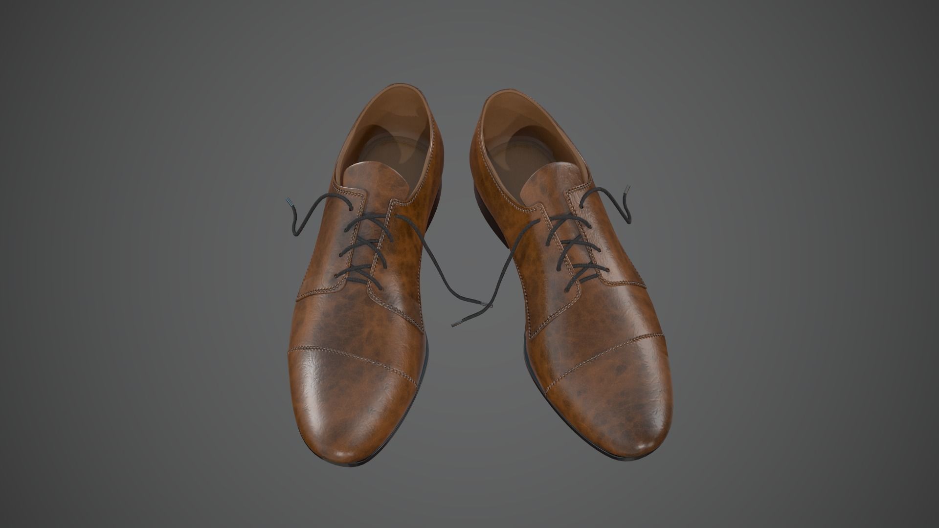 Leather Shoes Pbr Game Ready Low-poly 3D model_8