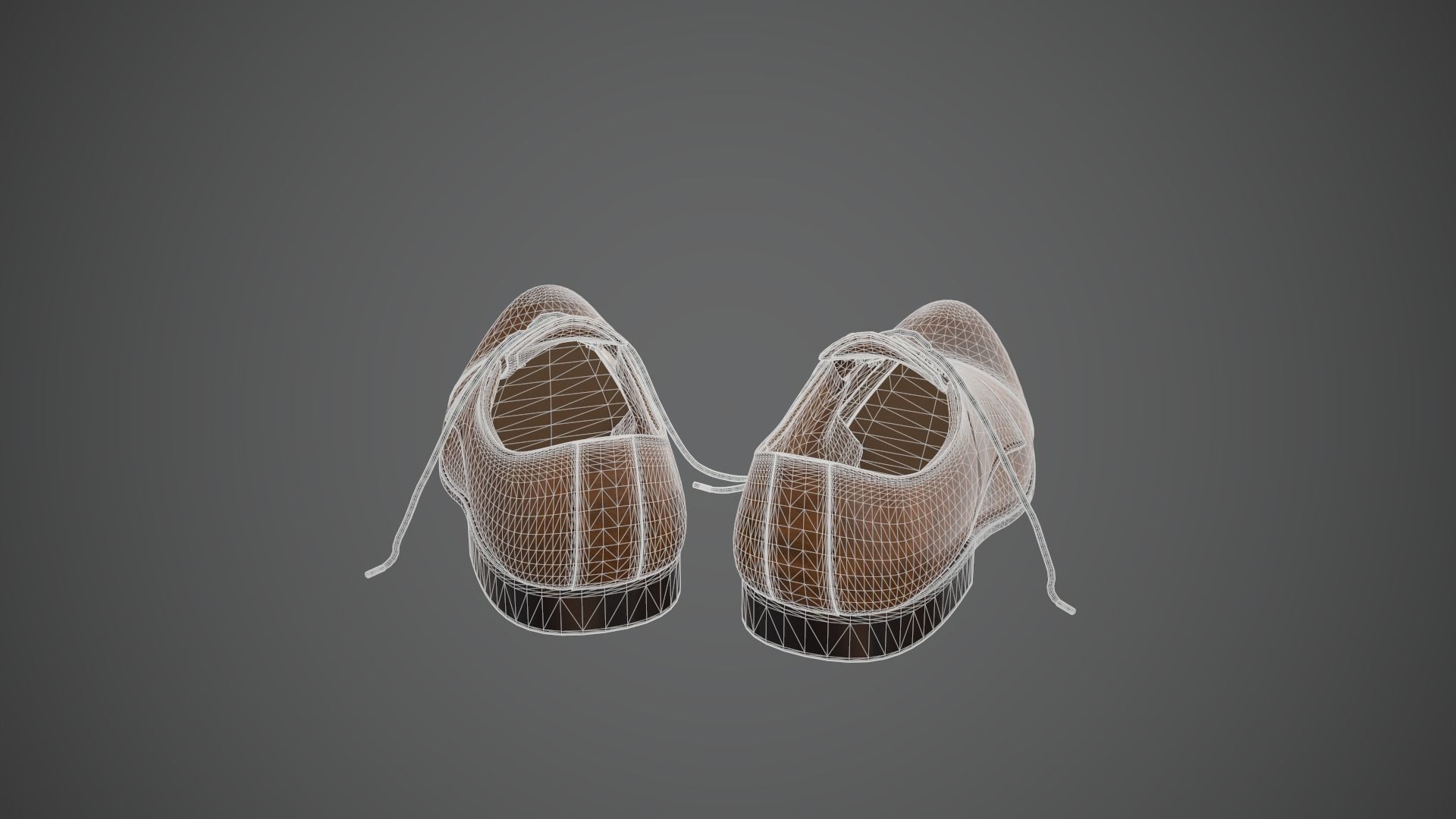 Leather Shoes Pbr Game Ready Low-poly 3D model_10
