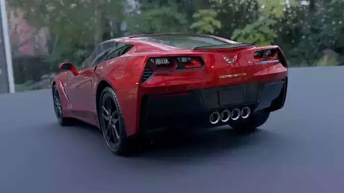 Car corvet 3D model