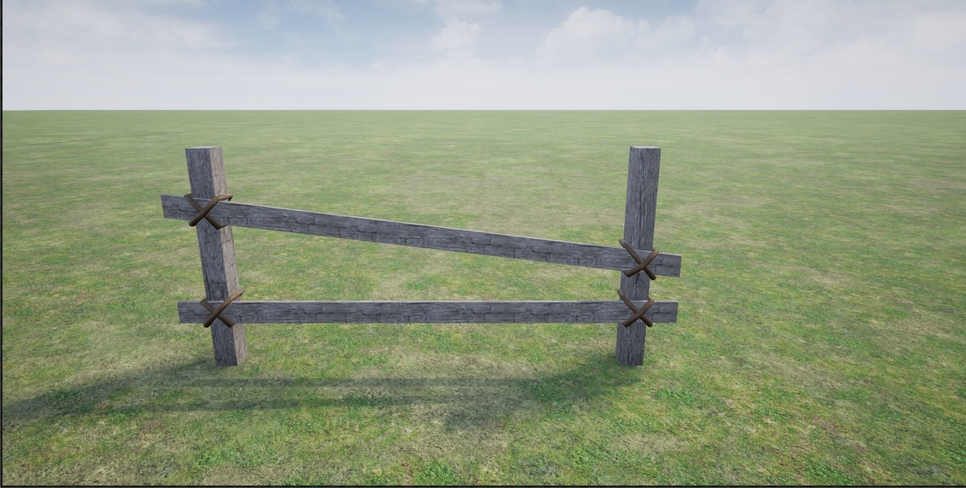 Wooden Fence  Low-poly 3D model_12