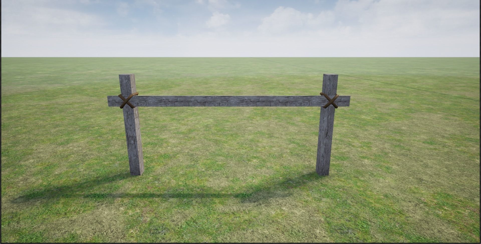 Wooden Fence  Low-poly 3D model_14