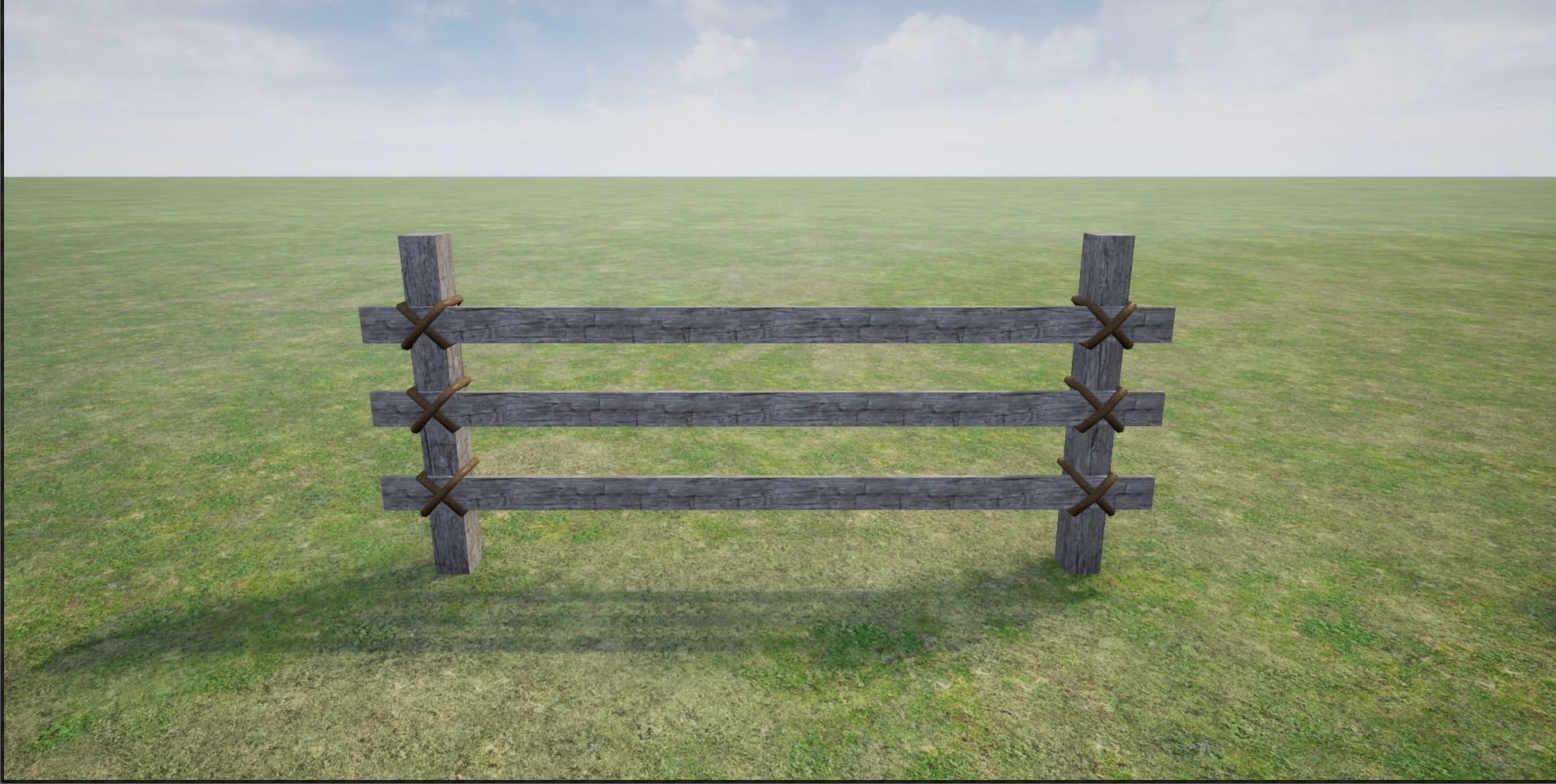 Wooden Fence  Low-poly 3D model_18