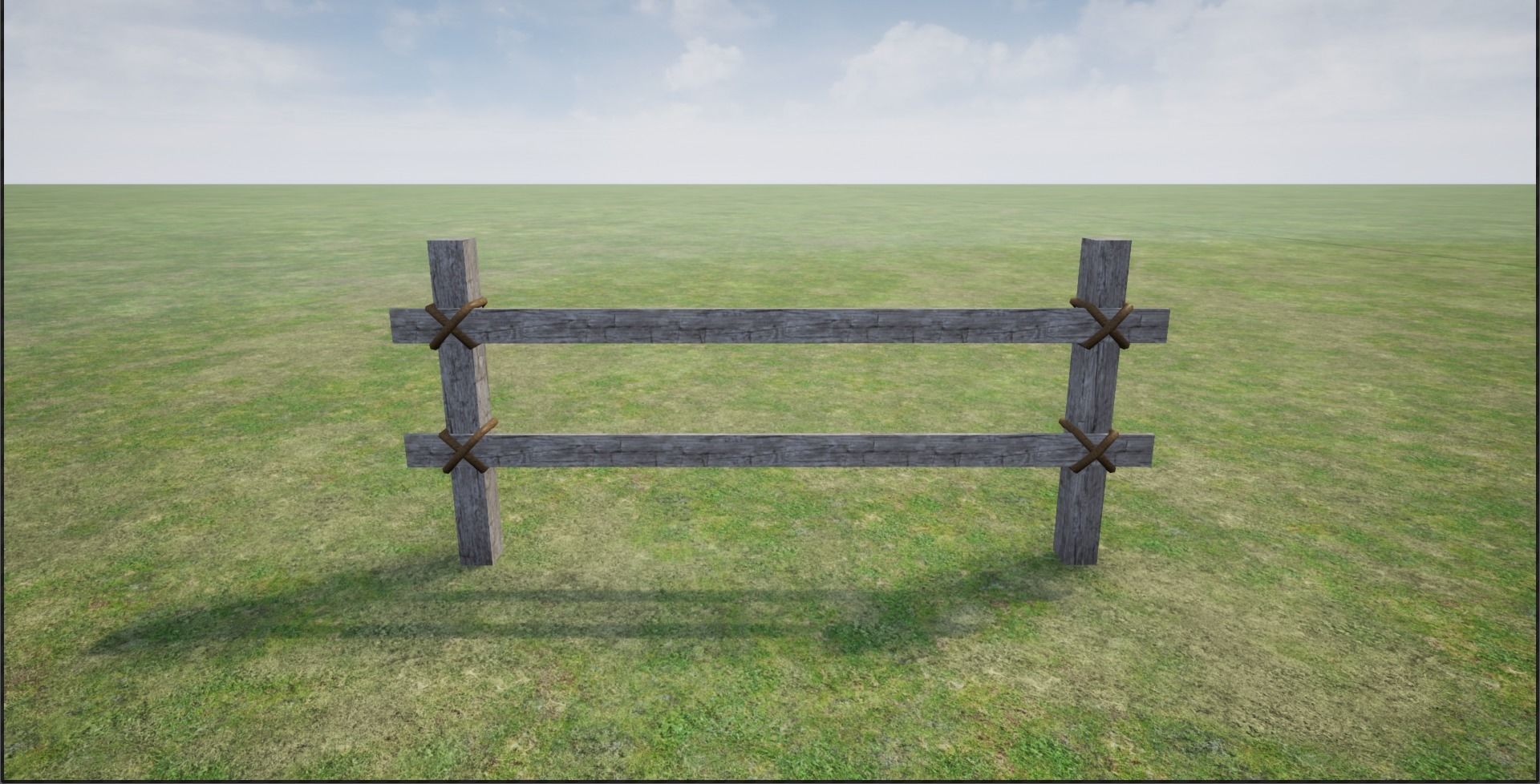 Wooden Fence  Low-poly 3D model_16