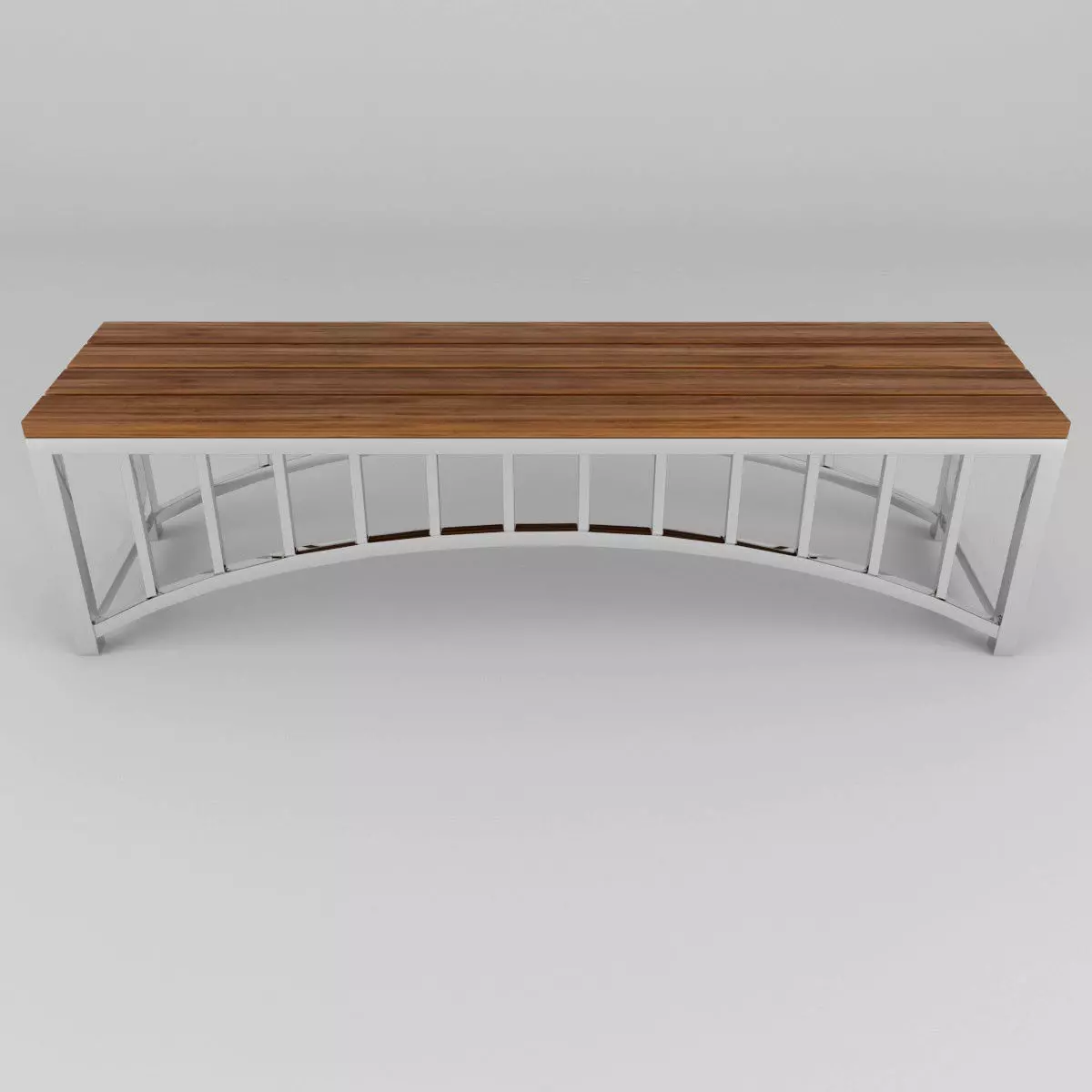 Chrome bench 3D model_0