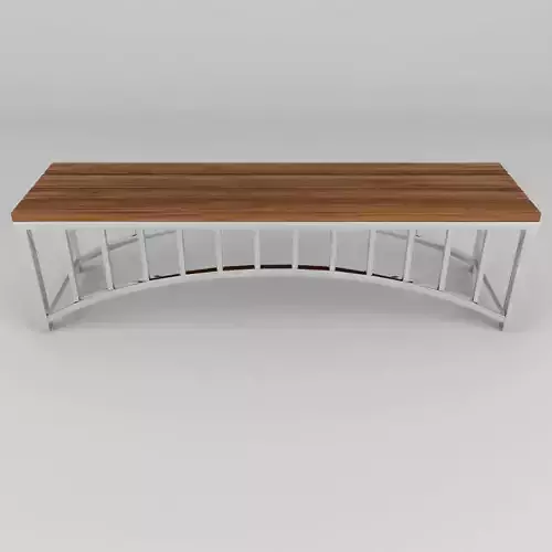 Chrome bench 3D model