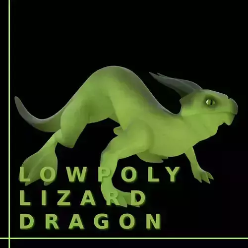 Lizard Dragon SMALL Low-poly 3D model
