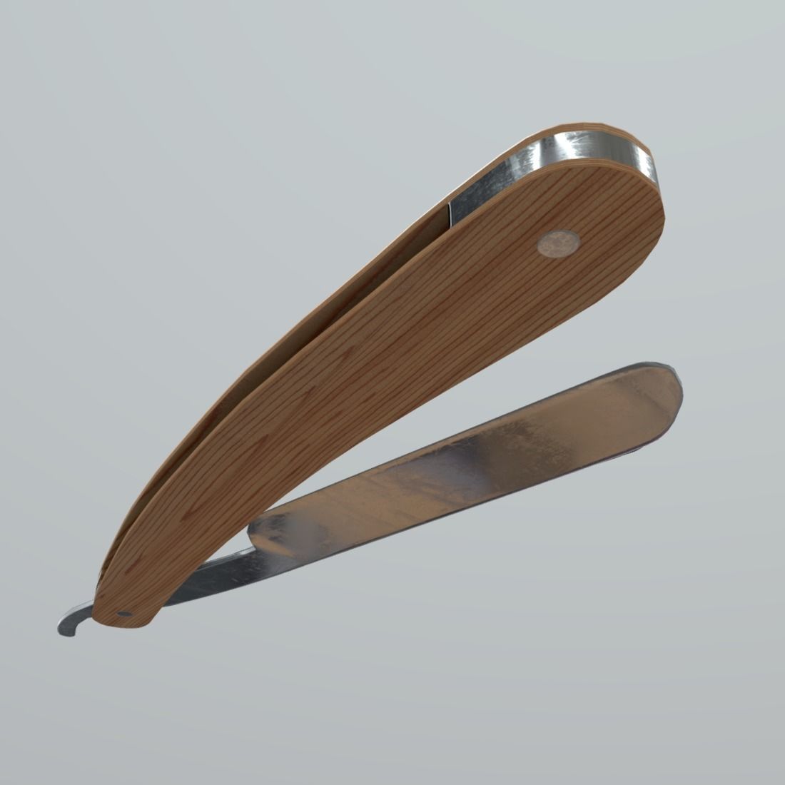 Straight Razor Low-poly 3D model_12
