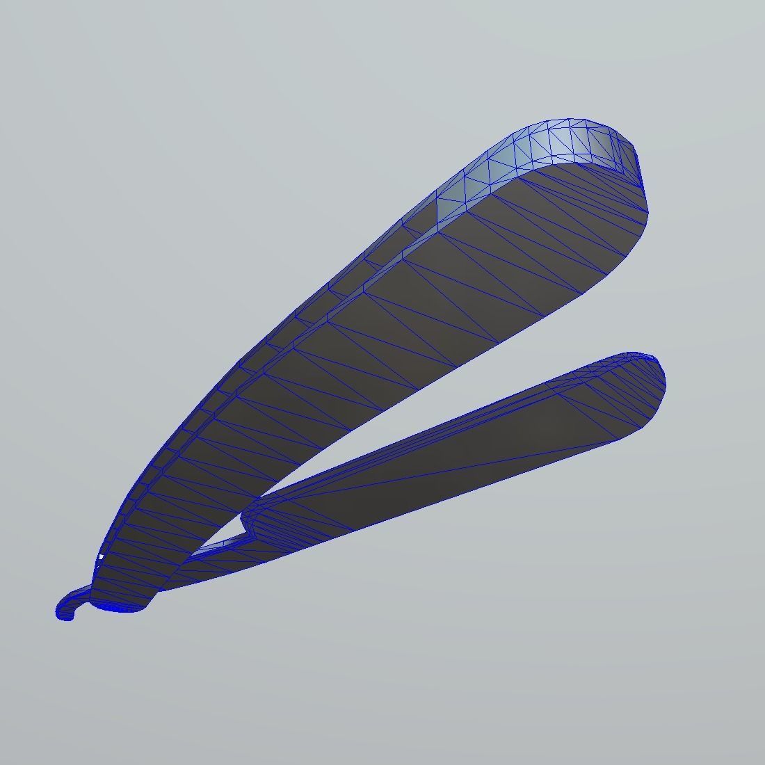 Straight Razor Low-poly 3D model_13