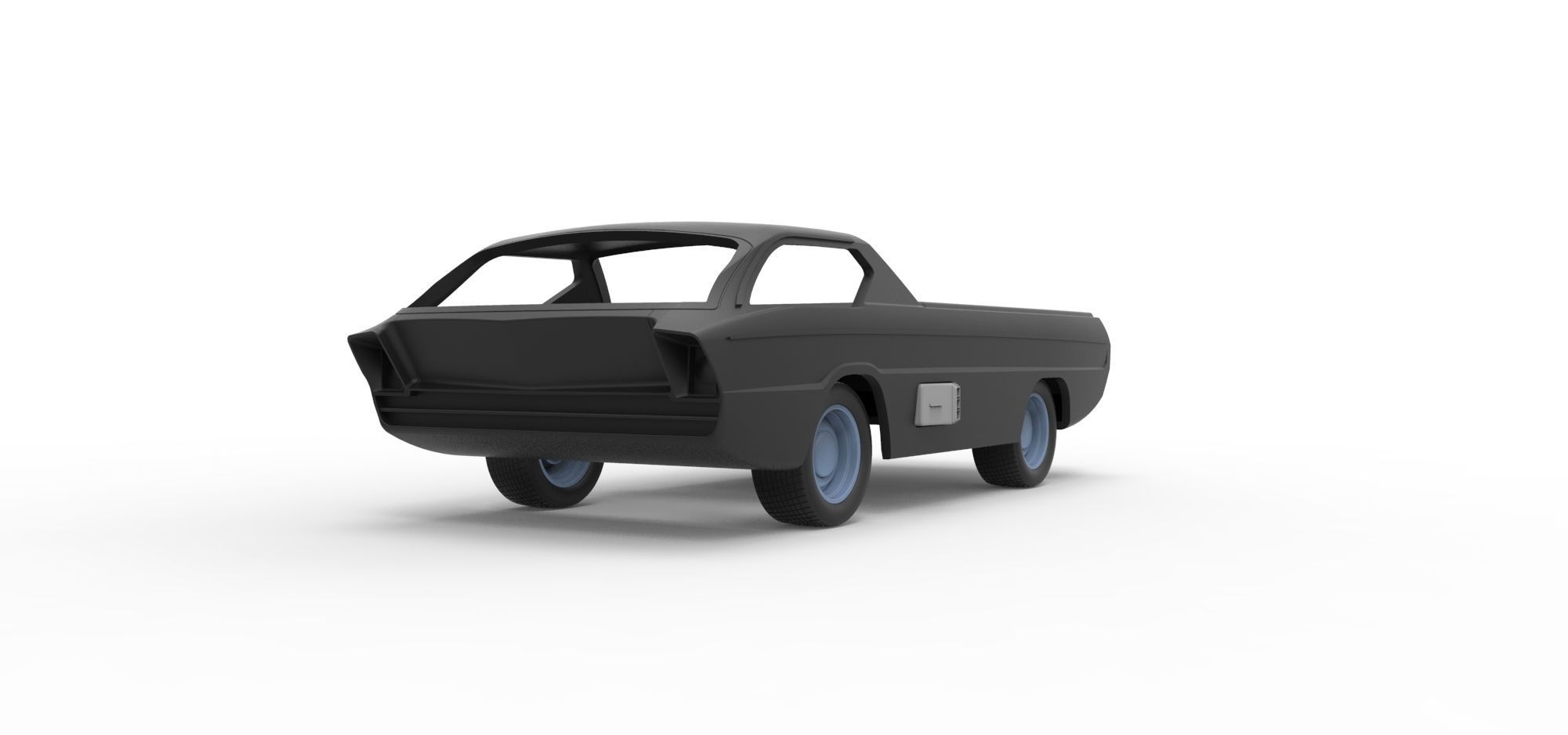 Shell and wheels model Dodge Deora Scale 1 to 24 3D print model_3