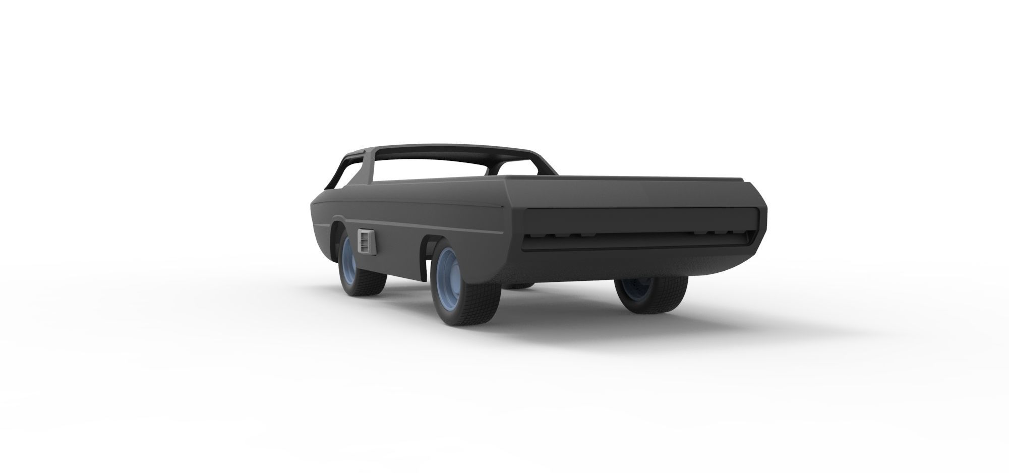 Shell and wheels model Dodge Deora Scale 1 to 24 3D print model_11