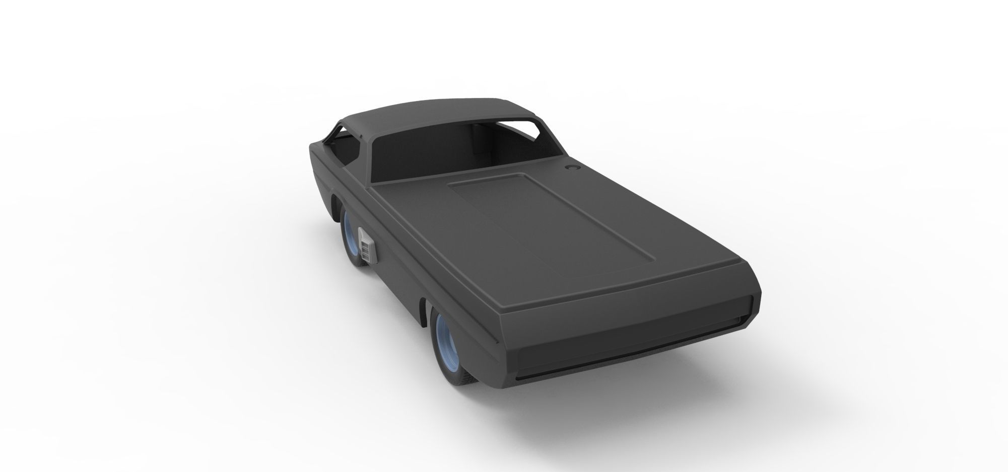 Shell and wheels model Dodge Deora Scale 1 to 24 3D print model_10