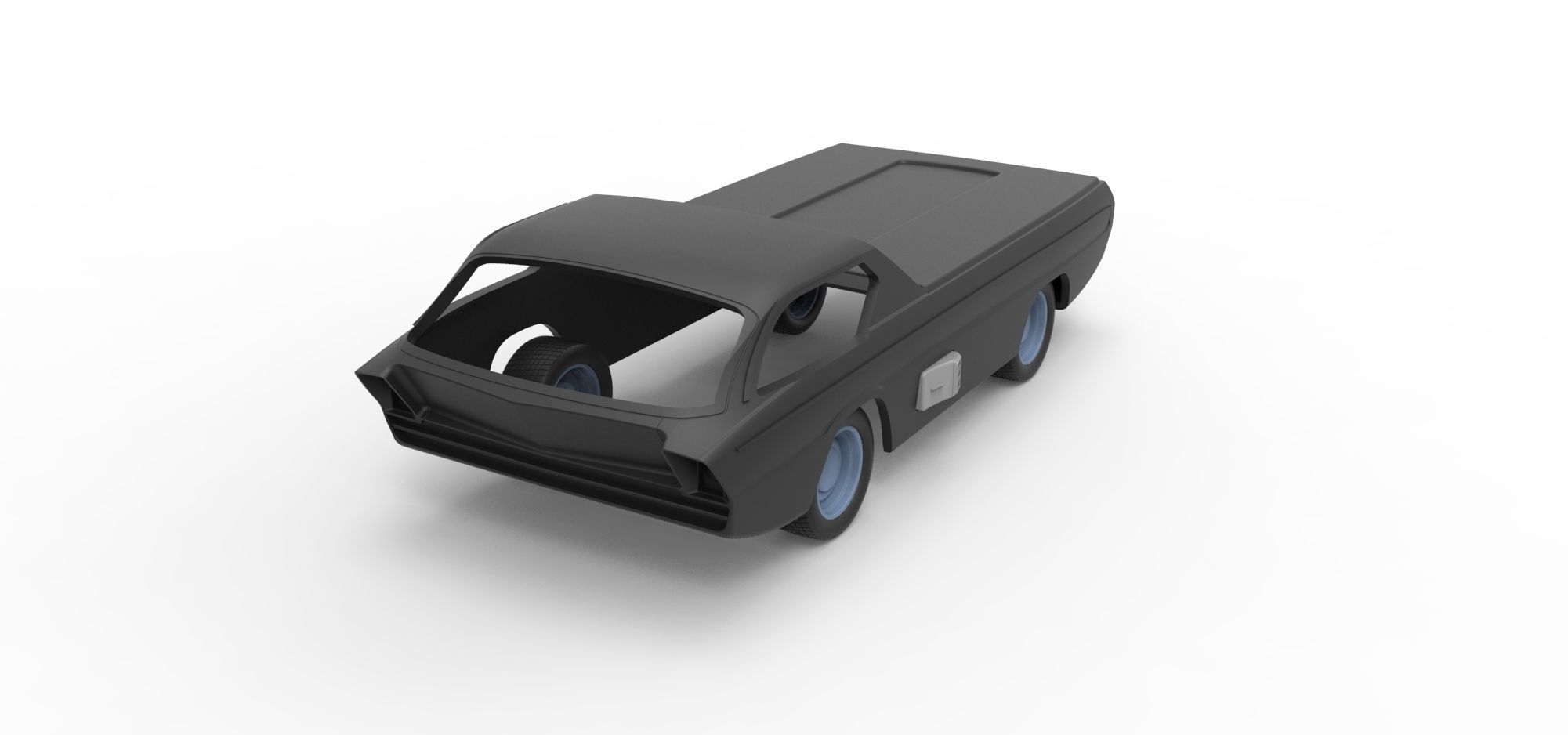 Shell and wheels model Dodge Deora Scale 1 to 24 3D print model_2