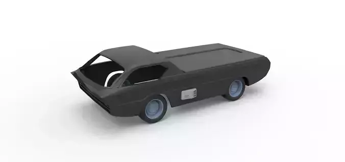 Shell and wheels model Dodge Deora Scale 1 to 24 3D print model