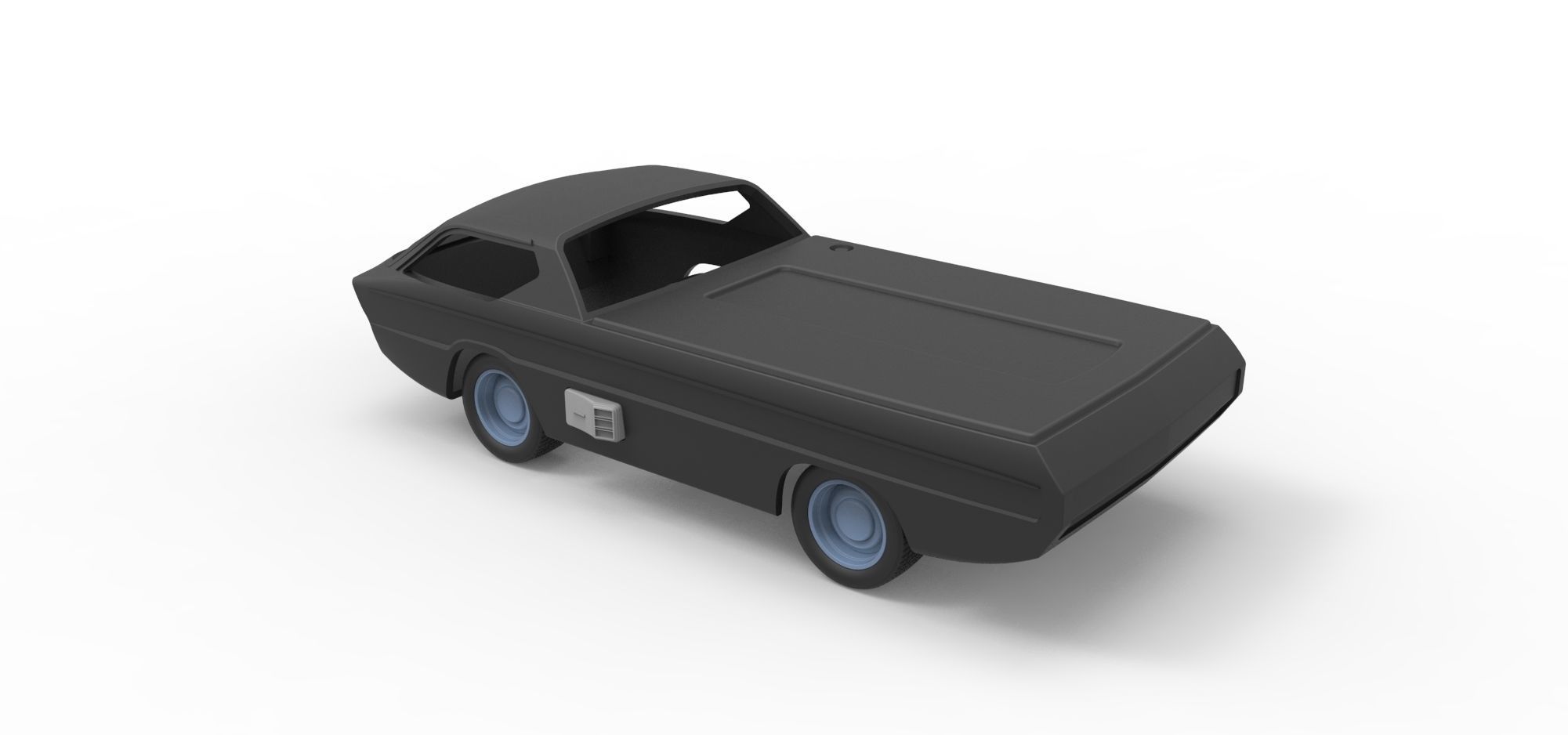 Shell and wheels model Dodge Deora Scale 1 to 24 3D print model_9