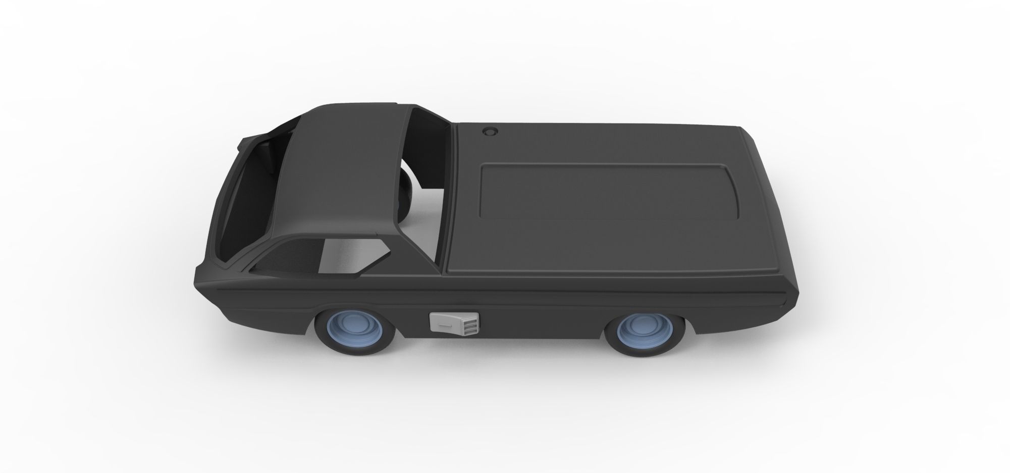 Shell and wheels model Dodge Deora Scale 1 to 24 3D print model_7