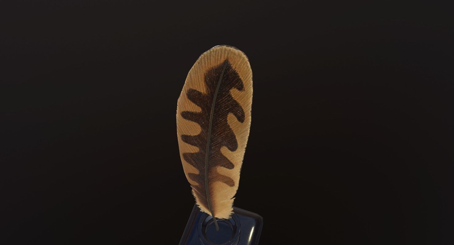 inkpot PBR Game Ready pen and ink bottle Low-poly 3D model_15