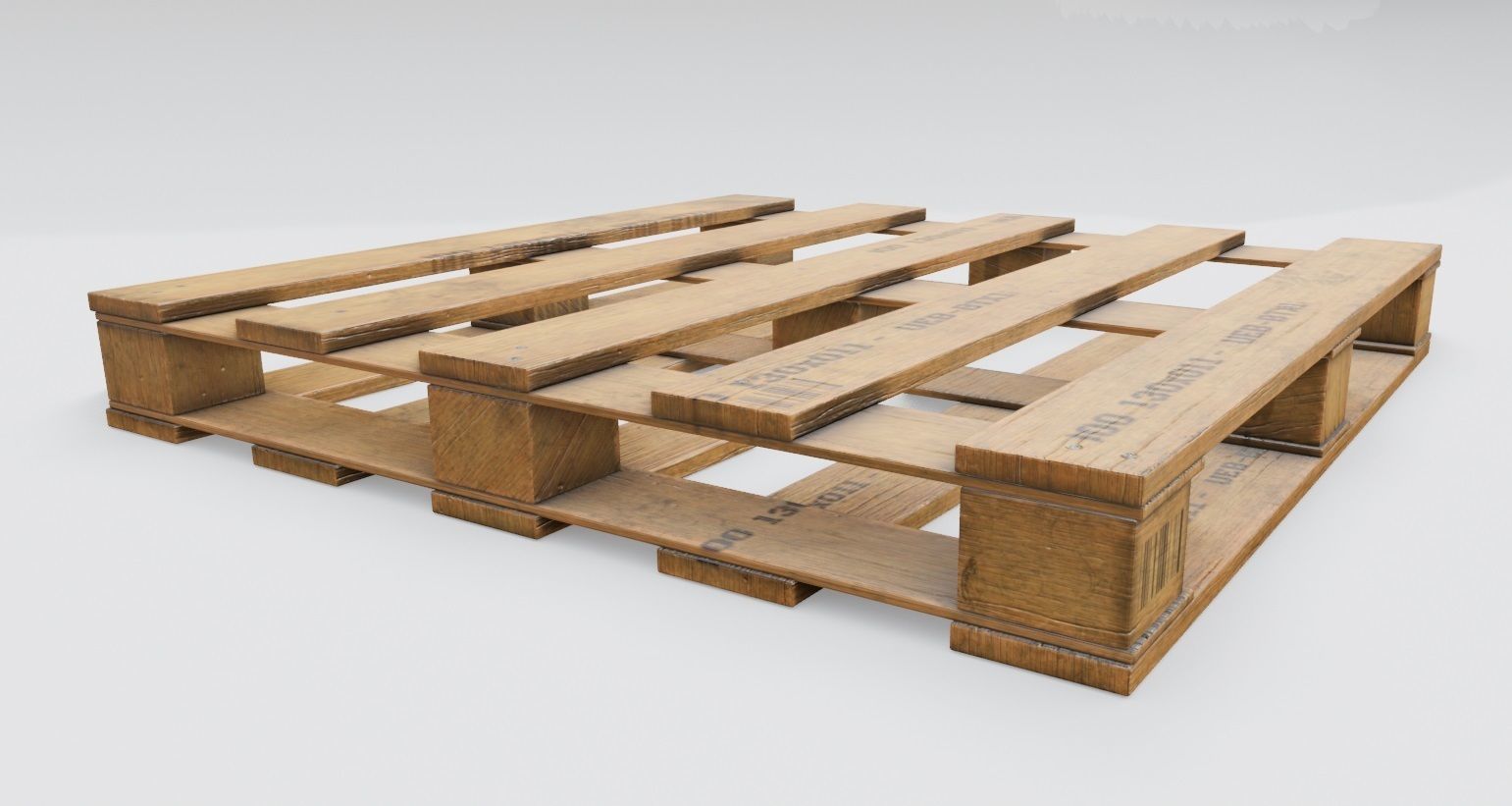 Palette wooden pallets Low-poly 3D model_6
