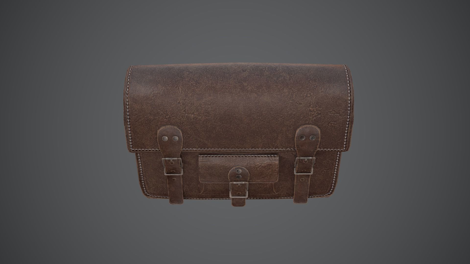 Leather Bag PBR LowPoly GameReady Low-poly 3D model_5