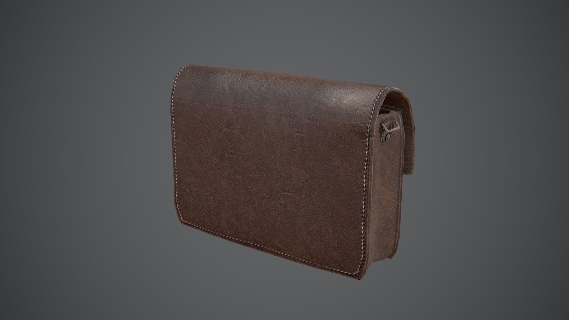 Leather Bag PBR LowPoly GameReady Low-poly 3D model_7