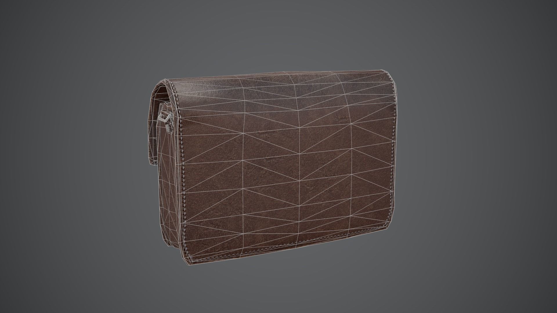 Leather Bag PBR LowPoly GameReady Low-poly 3D model_11