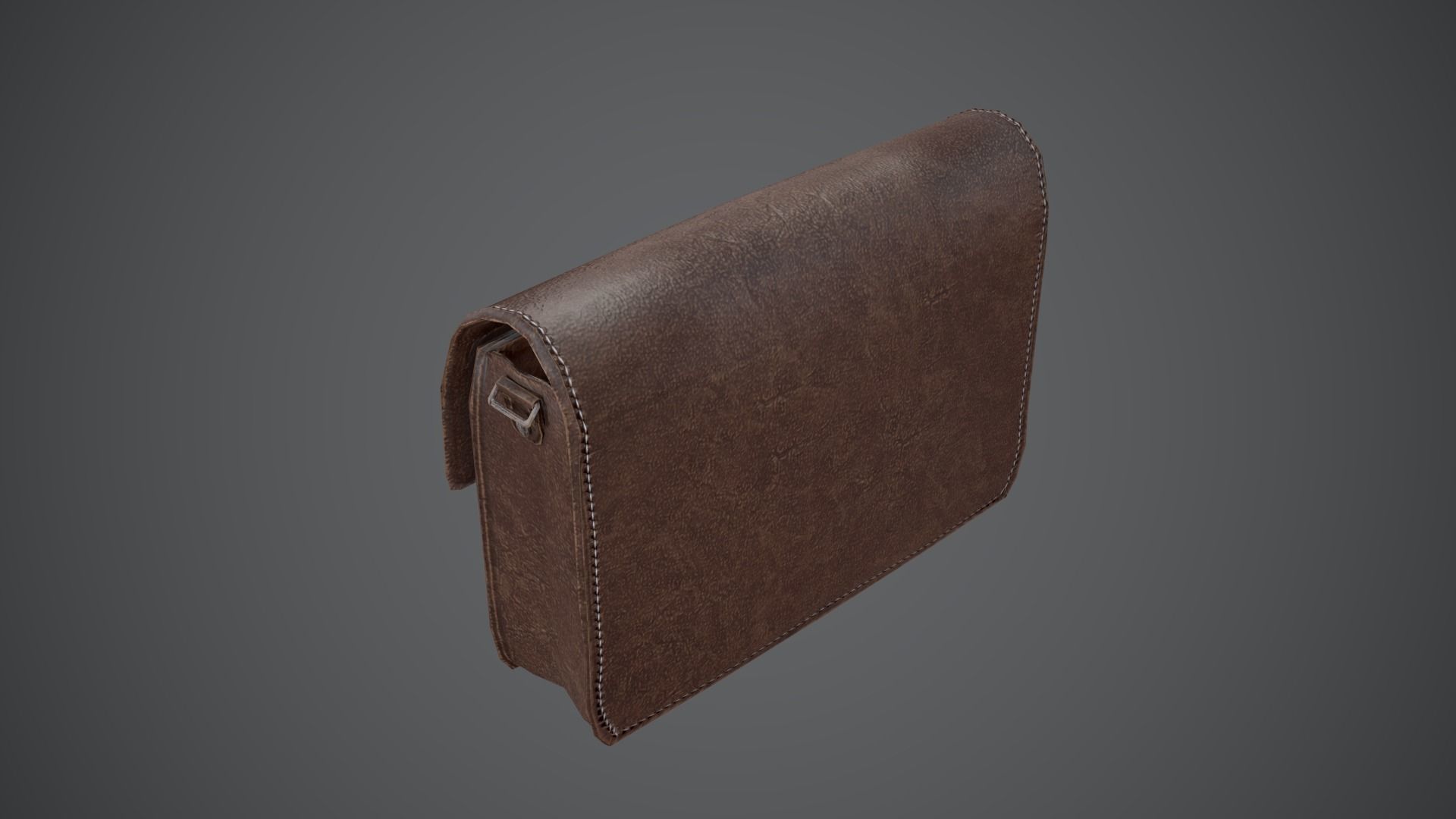 Leather Bag PBR LowPoly GameReady Low-poly 3D model_9