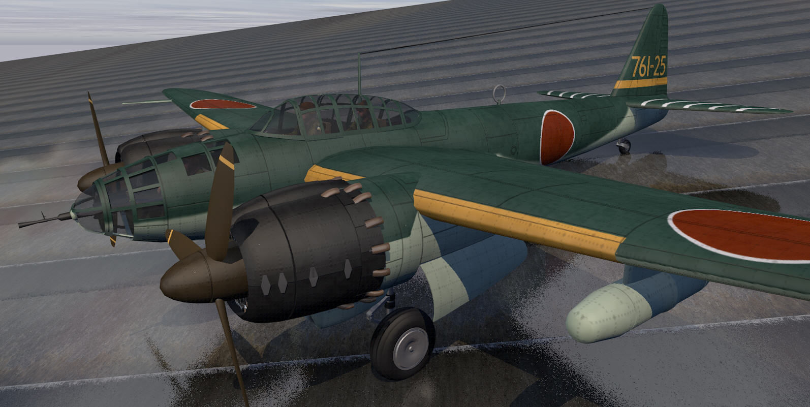 Yokosuka P1Y1 Ginga - aka Frances 3D model_2