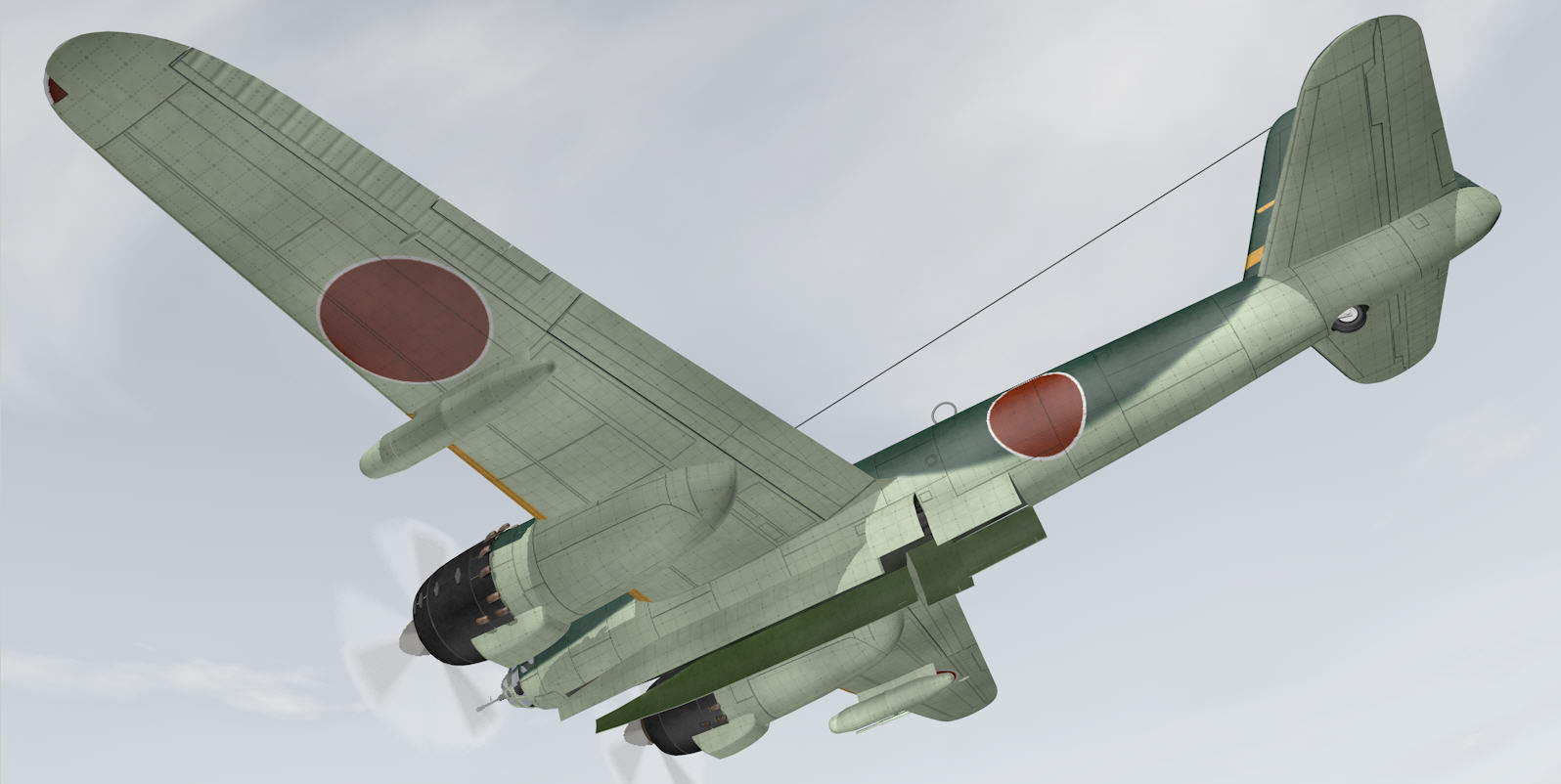 Yokosuka P1Y1 Ginga - aka Frances 3D model_12