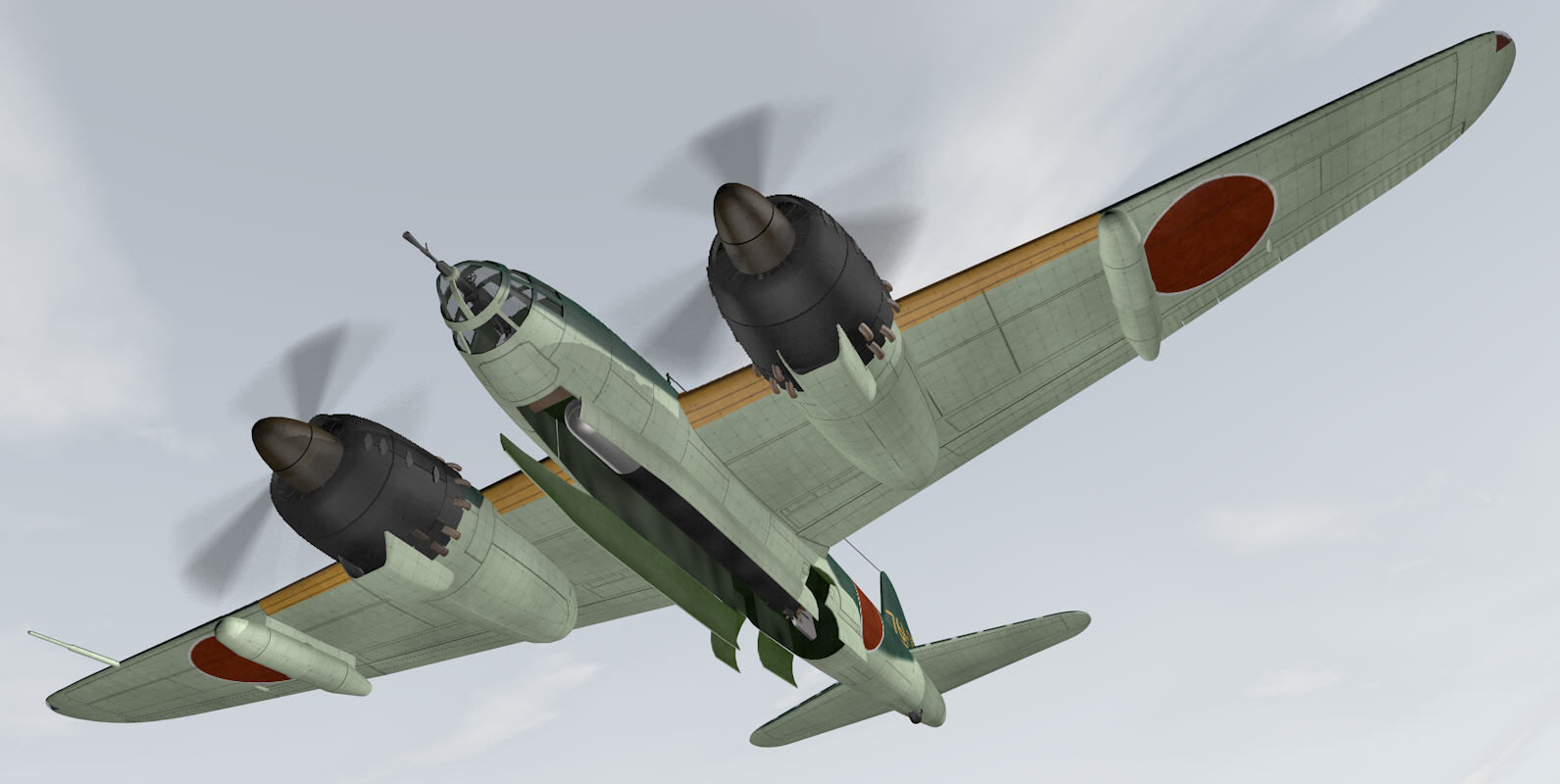 Yokosuka P1Y1 Ginga - aka Frances 3D model_11