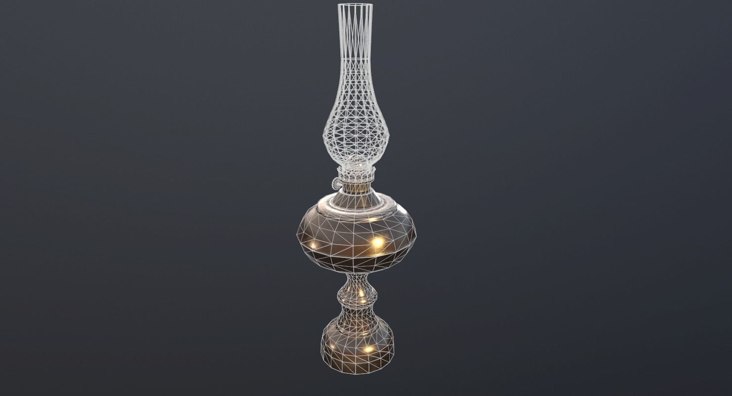 Lantern- PBR Game Ready oil lamp Low-poly 3D model_14