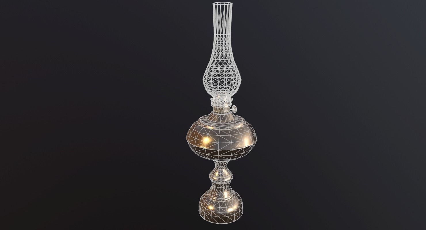 Lantern- PBR Game Ready oil lamp Low-poly 3D model_15